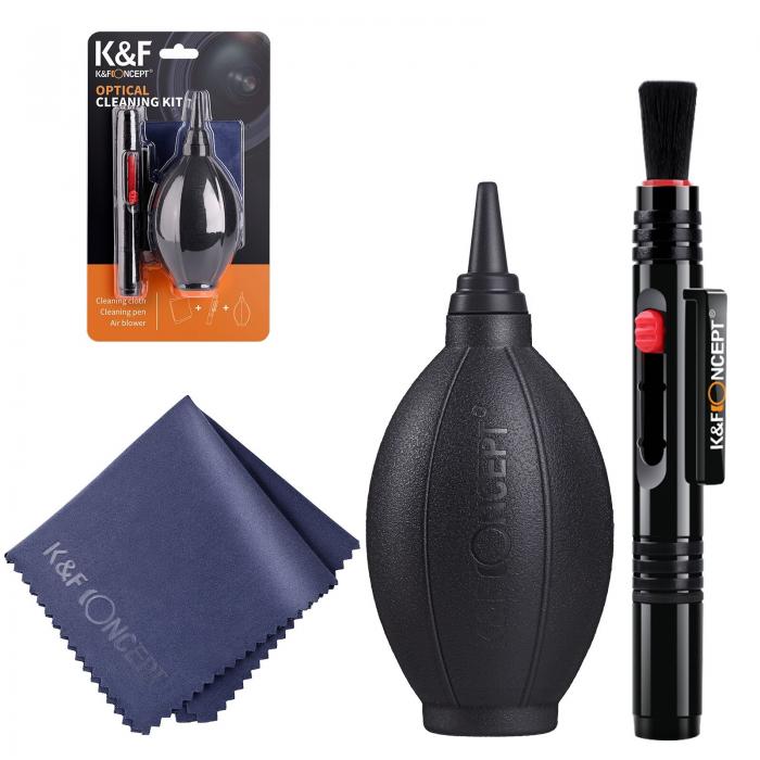 Больше не производится - K&F Concept 3in1 Camera Cleaning Kit Lens Brushes+Cleaning Pen+Cleaning Cloth for Camera Lenses & Filte