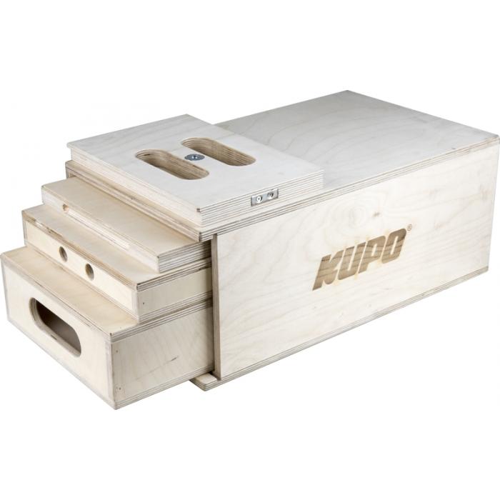 Discontinued - Kupo KAB-41K 4-1 Nesting Apple Box Set Pancake, Quarter, Half&Full Apple Box KAB-41K