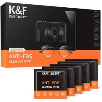 Discontinued - K&F Concept 120pcs Anti Fog Glasses Wipes 10x15cm Individually Wrapped for 