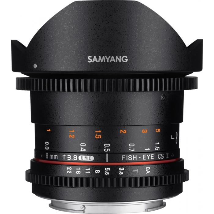 CINEMA objektīvi - SAMYANG OBJEKTIVS 8MM T3,8 VDSLR II SONY E - ātri pasūtīt no ražotāja