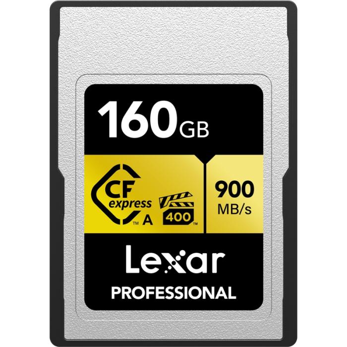 Atmiņas kartes - LEXAR CFEXPRESS PRO GOLD R900/W800 (VPG400) 160GB (TYPE A) LCAGOLD160G-RNENG - купить сегодня в магазине и с до