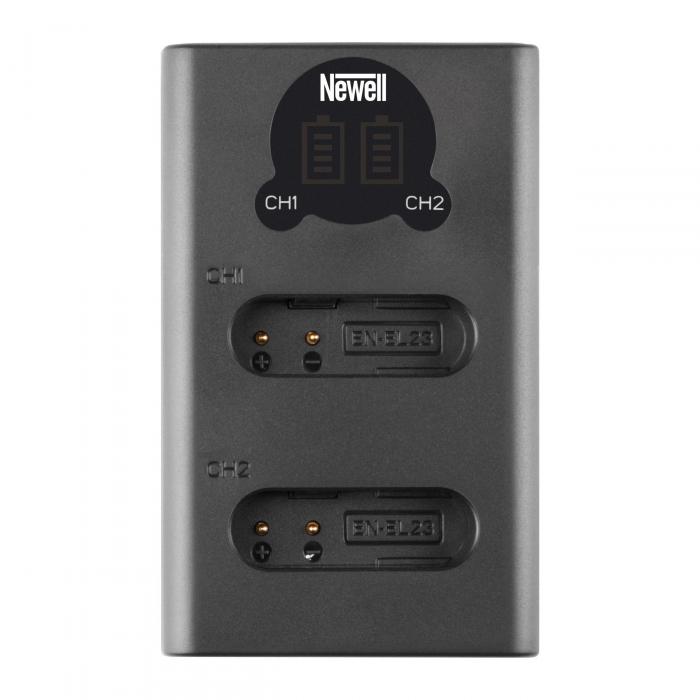 Kameras bateriju lādētāji - Newell DL-USB-C dual channel charger for EN-EL23 - ātri pasūtīt no ražotāja