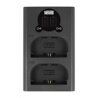 Camera Batteries - Dual-channel charger set and two LP-E6N rechargeable batteries Newell DL-USB-C for Canon - quick order from manufacturer