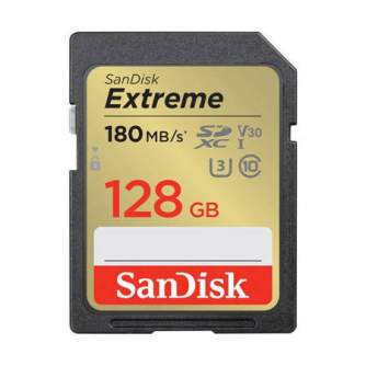 Memory Cards - SANDISK EXTREME SDXC 128 GB 180/90 MB/s UHS-I U3 memory card (SDSDXVA-128G-GNCIN) - buy today in store and with delivery