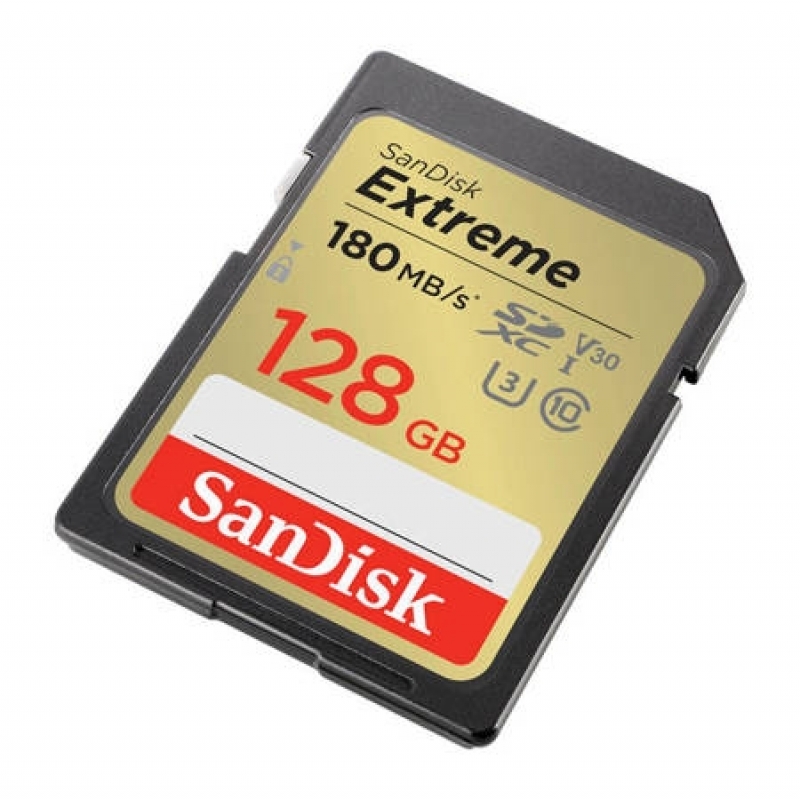 Buy today SANDISK EXTREME SDXC 128 GB 180/90 MB/s UHS-I U3 memory card ( SDSDXVA-128G-GNCIN)