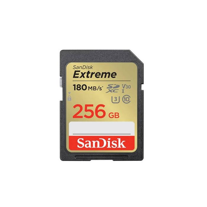 Memory Cards - SANDISK EXTREME SDXC 256 GB 180/130 MB/s UHS-I U3 memory card (SDSDXVV-256G-GNCIN) - buy today in store and with delivery