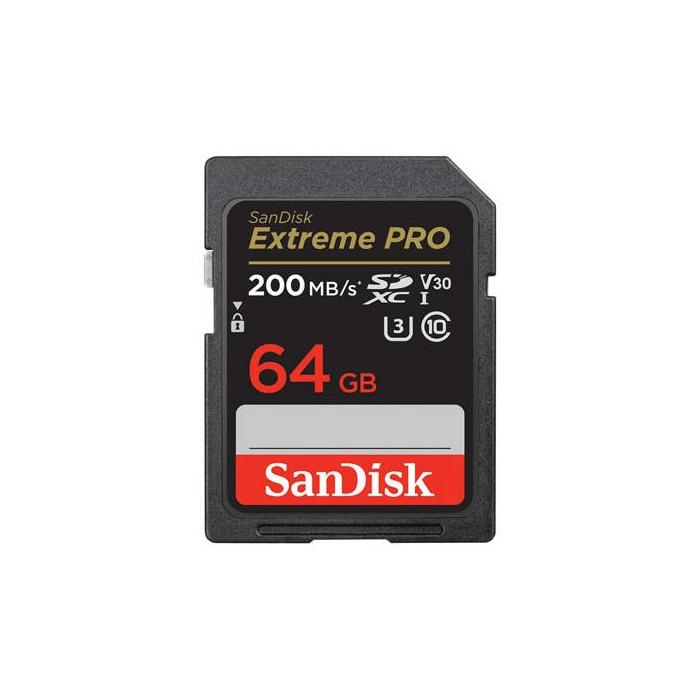 Memory Cards - SANDISK EXTREME PRO SDXC 64GB 200/90 MB/s UHS-I U3 memory card (SDSDXXU-064G-GN4IN) - quick order from manufacturer