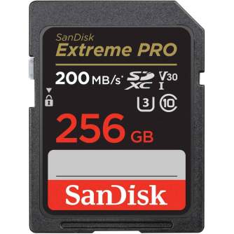 Memory Cards - SANDISK EXTREME PRO SDXC 256GB 200/140 MB/s UHS-I U3 memory card (SDSDXXD-256G-GN4IN) - quick order from manufacturer