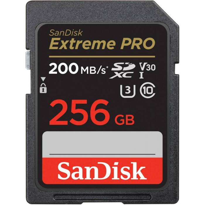 Memory Cards - SANDISK EXTREME PRO SDXC 256GB 200/140 MB/s UHS-I U3 memory card (SDSDXXD-256G-GN4IN) - quick order from manufacturer