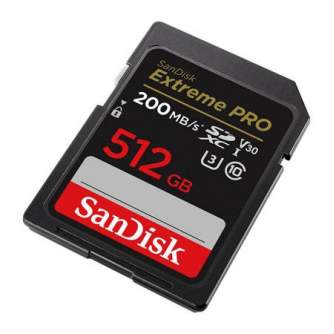 Memory Cards - SANDISK EXTREME PRO SDXC 512GB 200/140 MB/s UHS-I U3 memory card (SDSDXXD-512G-GN4IN) - quick order from manufacturer