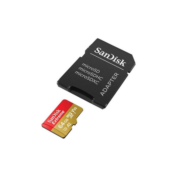 Memory Cards - SANDISK EXTREME microSDXC 64 GB 170/80 MB/s UHS-I U3 memory card (SDSQXAH-064G-GN6MA) - quick order from manufacturer