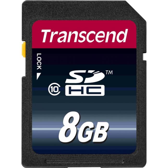 Memory Cards - Transcend 8GB SDHC Class 10 Memory Card - quick order from manufacturer