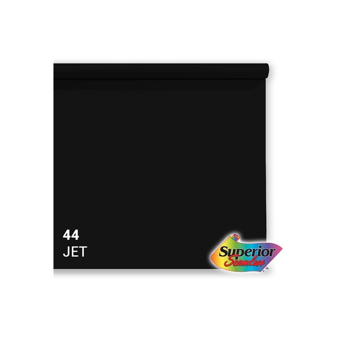 Foto foni - Superior Background Paper 44 Jet Black 1.35 x 11m - perc šodien veikalā un ar piegādi