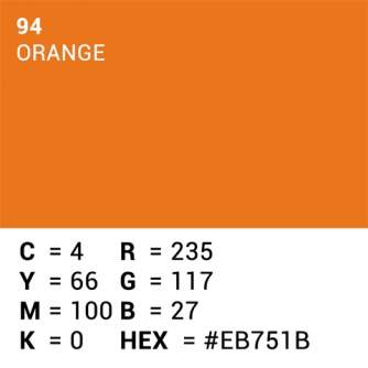 Backgrounds - Superior Background Paper 94 Orange 1.35 x 11m - quick order from manufacturer