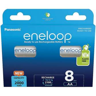 Batteries and chargers - Rechargeable batteries Panasonic ENELOOP BK-3MCDE/8BE, 2000 mAh, 2100 (8xAA) BOOM - quick order from manufacturer