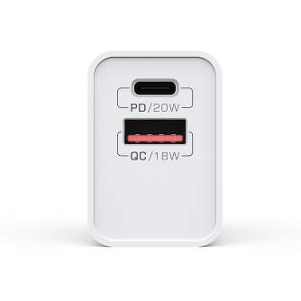 Wall charger - Wall Charger Blitzwolf BW-S20, USB, USB-C, 20W (white) - quick order from manufacturer