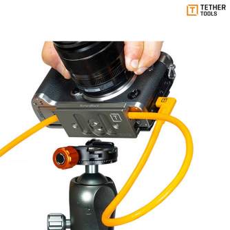 Wires, cables for video - TETHERPRO USB-C TO USB-C 4.6M RIGHT ANGLE ORANGE - quick order from manufacturer