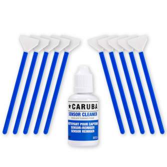 Cleaning Products - Caruba Full-frame Cleaning Swab Kit (10 swabs 24mm + cleaning fluid 30ml) - quick order from manufacturer