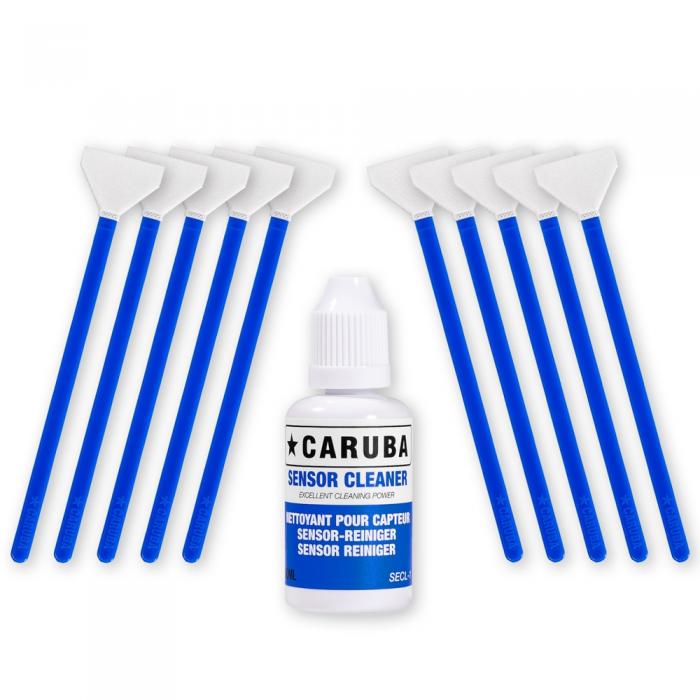 Cleaning Products - Caruba Full-frame Cleaning Swab Kit (10 swabs 24mm + cleaning fluid 30ml) - quick order from manufacturer