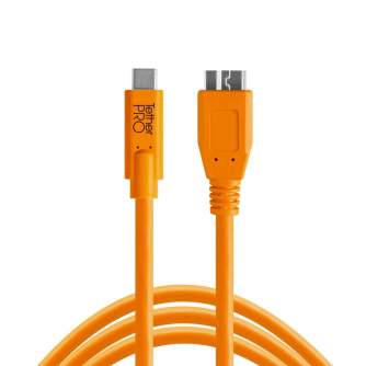 Cables - Tether Tools Tether Pro USB-C to 3.0 Micro-B 4.6m Orange - quick order from manufacturer