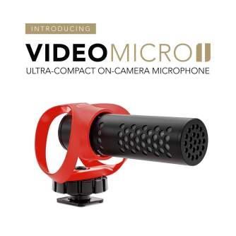 Videokameru mikrofoni - RØDE VideoMicro II Īpaši kompakts uz kameras Shotgun mikrofons 3,5 mm TRS HELIX - perc šodien veikalā un ar piegādi