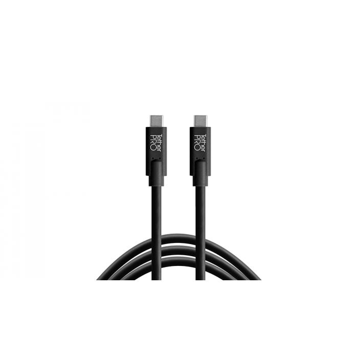 Cables - TETHERPRO USB-C TO USB-C 4.6M BLACK - quick order from manufacturer