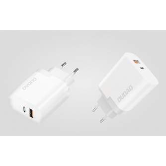 For smartphones - Dudao A6XSEU USB + USB-C Charger QC3.0 PD 22.5W (White) - quick order from manufacturer