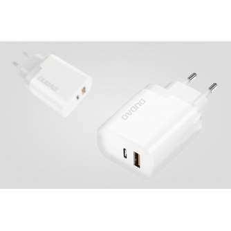 For smartphones - Dudao A6XSEU USB + USB-C Charger QC3.0 PD 22.5W (White) - quick order from manufacturer