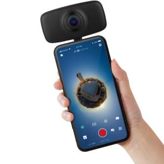 360, VR, Tiešraides kameras - Kandao QooCam FUN Black 360 Lens for Android Phone - быстрый заказ от производителя