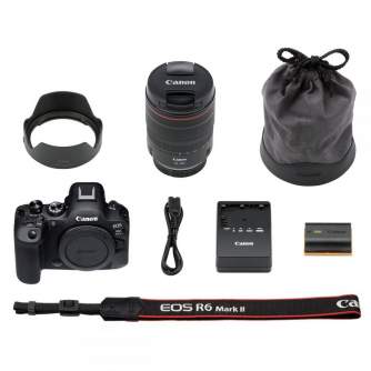 Mirrorless Cameras - Canon EOS R6 Mark II RF 24-105mm F4 L IS USM - quick order from manufacturer