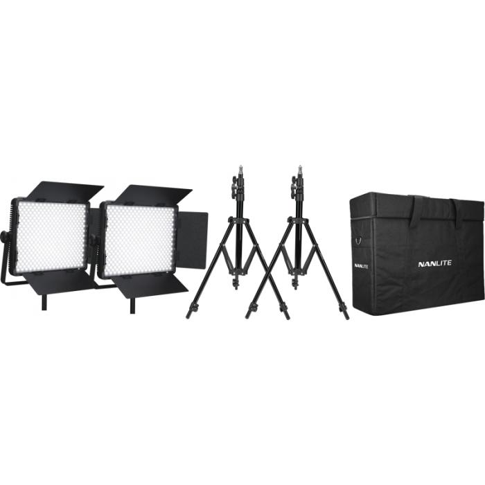 Light Panels - KIT NANLITE 2 LIGHT KIT 900CSA W/CARRY CASE & LIGHT STAND 118989 - quick order from manufacturer