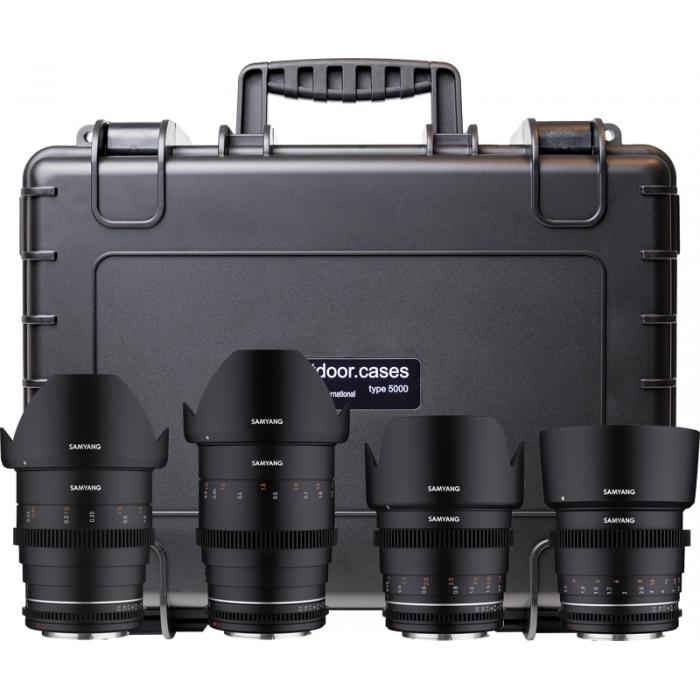 CINEMA Video Lenses - SAMYANG 4 KIT VDSLR MK2 MFT HARDCASE 121430 - quick order from manufacturer