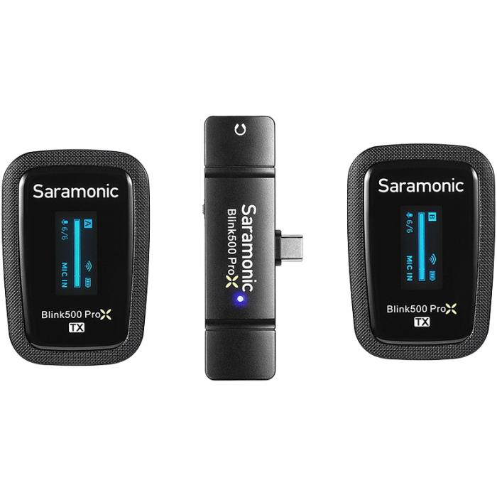 Wireless Lavalier Microphones - SARAMONIC BLINK 500 PROX B6 (2,4GHZ wireless w/ USB-C) Android & iPhone 15 - quick order from manufacturer