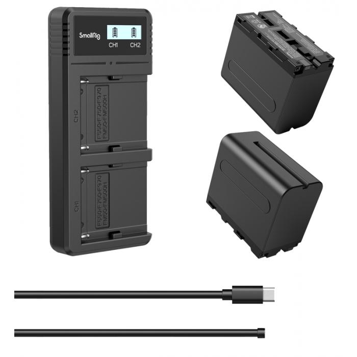 Kameru akumulatori - SmallRig 3823 NP F970 Batterij en Oplaad Kit - быстрый заказ от производителя