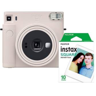 Фотоаппараты моментальной печати - Fujifilm Instax Square SQ1, chalk white + film 70100148677 - быстрый заказ от производителя