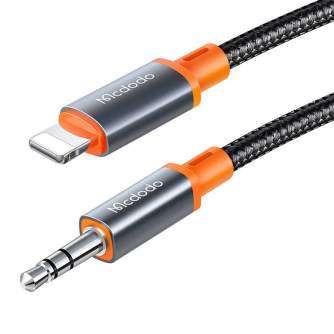 Video vadi, kabeļi - Mcdodo CA-0780 Lightning iPhone uz 3.5 mm AUX mini jack kabelis, 1,2 m (melns) - perc šodien veikalā un ar piegādi