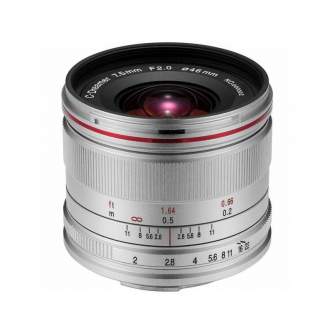 MIRRORLESS Objektīvi - Laowa objektīvs C-Dreamer Lightweight 7.5 mm f/2.0 priekš Micro 4/3 - sudraba - ātri pasūtīt no ražotāja