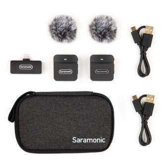 Bezvadu piespraužamie mikrofoni - Saramonic Blink100 B4 wireless audio transmission kit (RXDI + TX + TX) for - perc šodien veikalā un ar piegādi