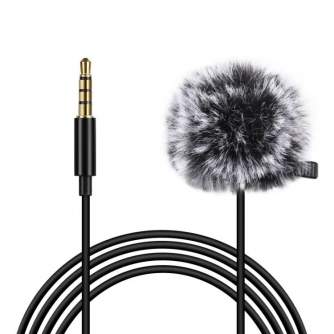 Lavalier Microphones - Puluz Jack Lavalier Wired Condenser Recording Microphone 1.5m jack 3.5mm PU424 - quick order from manufacturer