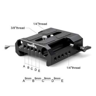 Аксессуары для плечевых упоров - SmallRig 1642 ARRI Standaard Explorer Bridge Plate met 15mm Rod Clamp 1642 - быстрый заказ от п