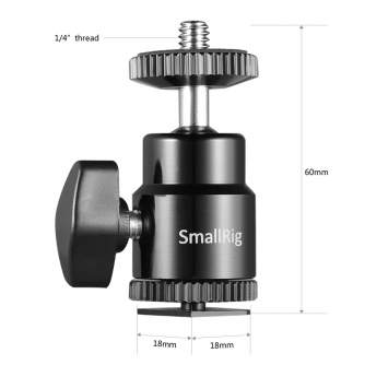 Rigu aksesuāri - SmallRig 2059 1/4 Camera Hot shoe Mount met Extra 1/4 Schroef (2 stuks) - быстрый заказ от производителя