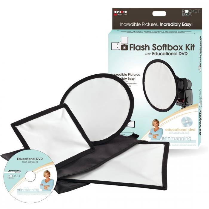 Acessories for flashes - Westcott Flash Softbox Kit D38097 - Erin Manning Educational DVD - quick order from manufacturer