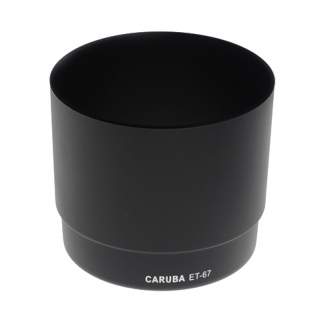 Lens Hoods - Caruba ET-67 Black Sun Hood for Canon EF 100mm - quick order from manufacturer