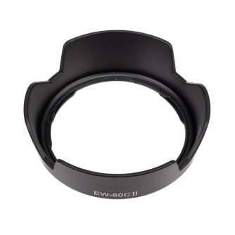 Lens Hoods - Caruba EW-60CII Black Lens Hood for Canon EF-S 18-55mm - quick order from manufacturer