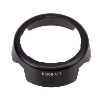 Lens Hoods - Caruba EW-60CII Black Lens Hood for Canon EF-S 18-55mm - quick order from manufacturer