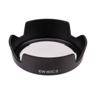 Lens Hoods - Caruba EW-60CII Black Lens Hood for Canon EF-S 18-55mm - quick order from manufacturer