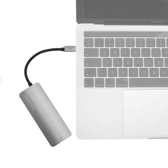 Docks & HUB - Caruba Premium 6-in-1 Slim USB-C Hub Space Grey - quick order from manufacturer