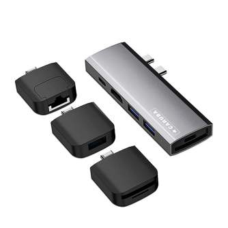 Docks & HUB - Caruba Multi-Functional 9-in-1 USB-C Hub Space Grey - quick order from manufacturer