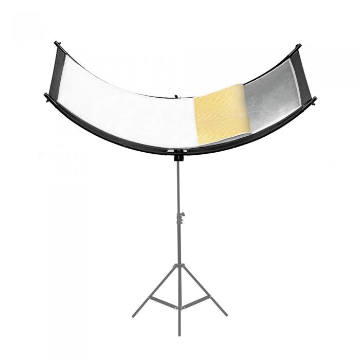 Foldable Reflectors - Caruba Curved Face Reflector Pro Kit - 180cm x 65cm (incl extended-set) - quick order from manufacturer