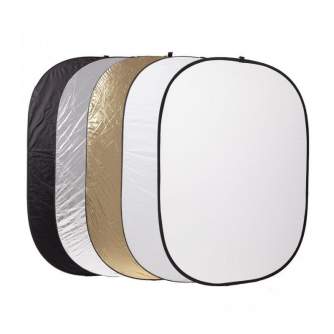 Foldable Reflectors - Caruba 5-in-1 Goud, Zilver, Zwart, Wit, Transparant - 100 x 150cm - quick order from manufacturer